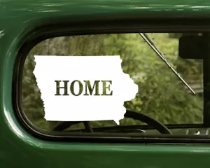 2 IOWA MAP DECALs Home Sticker For Car Truck Laptop Rv Window Bumper 4x4 Boat - Foto 1 di 1