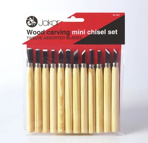 Juego de mini cinceles para tallar madera kit 6 y 12 hojas de acero surtidas talla escultura - Imagen 1 de 3