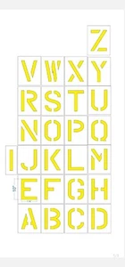 10" Alphabet Kit Stencils Parking Lot Striping 1/8" Inch Thick LDPE - Picture 1 of 1