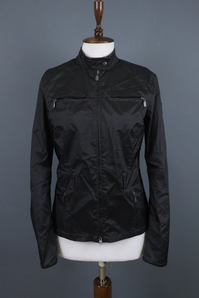 Chaqueta Belstaff Gold Label Cremallera Completa Cuero Interior Bolsillos Negros Talla 46 Foto 1 de 4