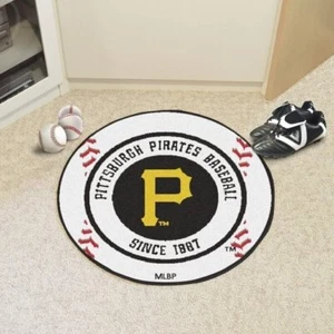 Pittsburgh Pirates 27 Inch Area Rug Floor Mat, Nylon, Anti-Skid Backing,... - Picture 1 of 1