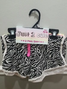 JUST 2 CUTE GIRLS 3 PACK SHORTS MULTICOLORED SIZE 14 / 16 NEW WITH TAGS - Picture 1 of 8
