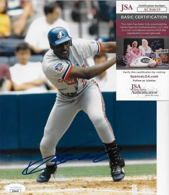Auto. Montreal Expos Vladimir Guerrero Sr Signed 8x10 Ph. 2 w JSA Authentication - Image 1 of 4