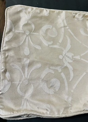 2 Croscill Home Damask Luxury Shimmery Champaign Ivory Pillow Shams King 20 x 36 - Image 1 of 4