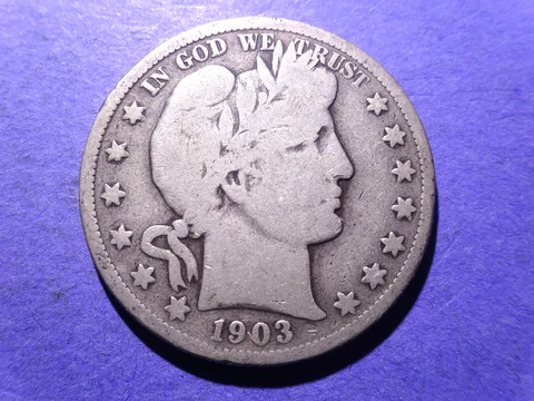 1903-S Barber Half   Good+ Cover