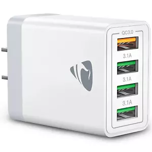 40W Multi-Port USB Wall Charger for iPhone & Samsung - Fast Charging Block - Picture 1 of 12