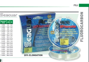 Fluorocarbon 100% Seaguar Ace pesca traina, drifting, spinning pesante, mare - Foto 1 di 1
