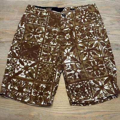 Volcom Faceted Mix Shorts Beige Geometric Men’s 30 w/ 9” Inseam Casual - Image 1 of 4