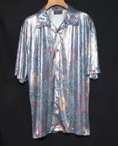 Vtg Pop Icon Made in USA SS BF Baroque Men's Shirt - Multicolor - Sz XL* - Picture 1 of 5