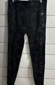 Gymshark Adapt Black Camo Seamless Leggings Gr. XL High Waist Raffung - Bild 1 von 10
