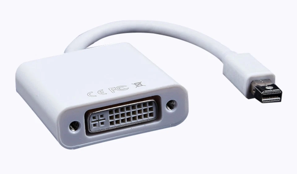 Mini DisplayPort Adapter mDP zu DVI-D Konverter aktiv max 1920x1200 @60Hz - Bild 1 von 1