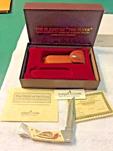 Schrade knife scrimshaw flight of the flyer #1000 with sheath new in packaging - Picture 1 of 4