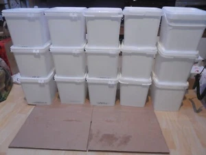 15 Stüclk Eimer eckig, 5 Liter weiß mit Deckel Wie Neu - Bild 1 von 3