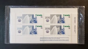 Stamps Canada Mint: 1976 Olympic $1 Notre Dame M/S pl. blks. VF MNH - Picture 1 of 1