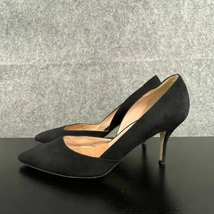 J CREW Pump Heels 9 Black Suede Colette Business Italian Work Career Shoes - Picture 1 of 13