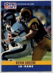 1990 Pro Set #167 Kevin Greene Los Angeles Rams - Picture 1 of 2