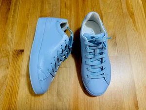 Rag and Bone RB1 perforated lace up leather sneaker shoes blue NWOB size 6 (36) - Picture 1 of 9
