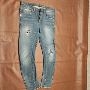 G-Star Raw Denim ARC 3D Tapered Women Jeans Distressed Denim Blue Stretch 30x32 - Picture 1 of 14