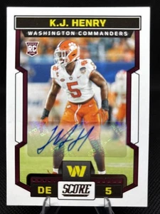 Puntuación 2023 - Rookies K.J. Henry #393 Signatures (AU, RC) - Imagen 1 de 2