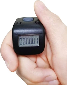 Rechargeable Silent Finger Counter 6 Channels Digital With LED, Black X - Picture 1 of 6