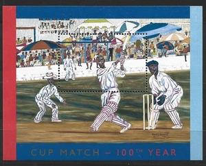 Bermudas - 100 Años Cricket Cup Match Block 12 MNH 2002 Mi. 824 - Imagen 1 de 1