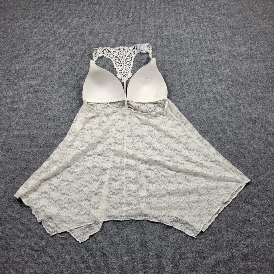 Lina Donatella Nightgown Womens Medium Ivory Lace Babydoll Lingerie Sleepwear - Image 1 of 4