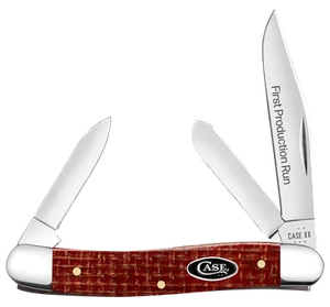 Case xx Knives Med Stockman 1st Run Red Micarta 82272 Carbon Steel 1/250 Knife - Picture 1 of 3