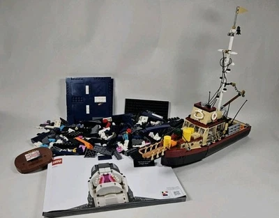 LEGO Ideas: Jaws (21350) orca Partial Set. No Minifigs Partial Shark Full Boat - Image 1 of 4