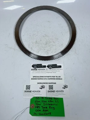 Anillo de tono ABS diferencial trasero OEM 2003-2018 Dodge Ram 2500 3500 AAM 11,5 Foto 1 de 4