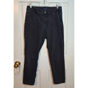Talbots Simply Flattering Black Denim Ankle Curvy Mid Rise Jeans Stretch Sz 10P - Picture 1 of 13