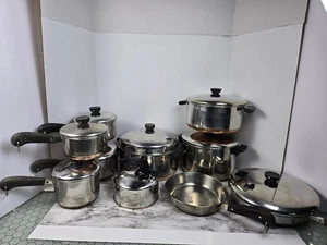 Revere Ware Kupferboden Kochgeschirr Set - Suppentopf, Bohnentopf, Pfannen, Teekanne - Bild 1 von 21