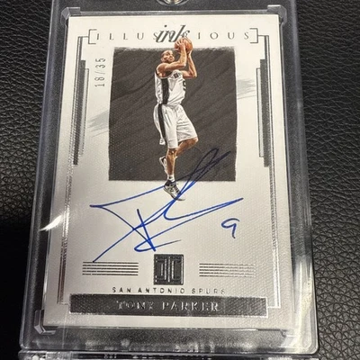 2021-22 Tony Parker Auto 18/35 Illusions Ink Spurs - Imagem 1 de 3