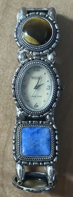 ECCLISSI #32511 из чистого серебра чехол драгоценных камней браслет кварцевые часы новый аккумулятор - Изображение 1 из 4