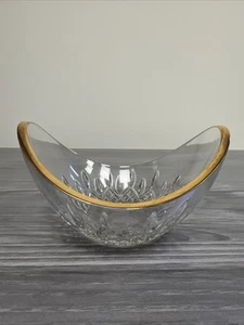WATERFORD CRYSTAL DISH W/ GOLD EDGE - Picture 1 of 3