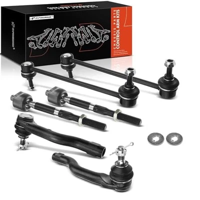 Set of 6, Front Sway Bar Link, Inner Outer Tie Rod End, Compatible with Mazda  - Image 1 of 4