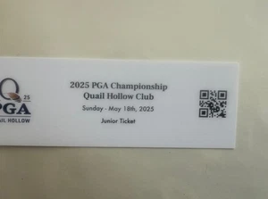 2025 PGA Championship Tickets Scottie Scheffler Hard Ticket Quail Hallow Sunday - Bild 1 von 2