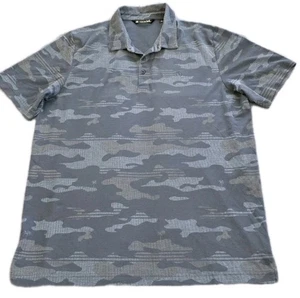 TravisMathew Men’s Polo Shirt XL Gray Camo Pattern Performance Stretch Golf Casu - Picture 1 of 10