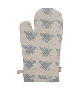 Ofenhandschuh Honigbiene Topf Handschuh Bauernküche blau beige Raine & Humble - Bild 1 von 3