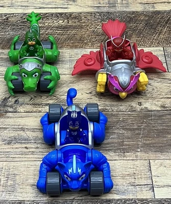 Lote de 3 Máscaras PJ Vehículo de Juguete Catboy Owlette Gekko Animal Riders Foto 1 de 4