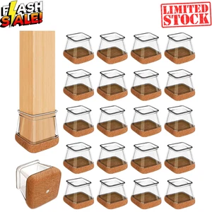 Stuhlbeinkappen Eckig, 32pcs Bodenschoner für Stühle, Schutzkappen für St - Bild 1 von 6