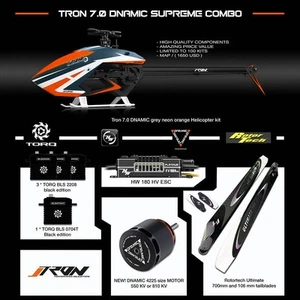 Tron 7.0 Dnamic Supreme Combo With 4225/550KV & TORQ BLSBE Servo (For 12S) (w/ H - Picture 1 of 2