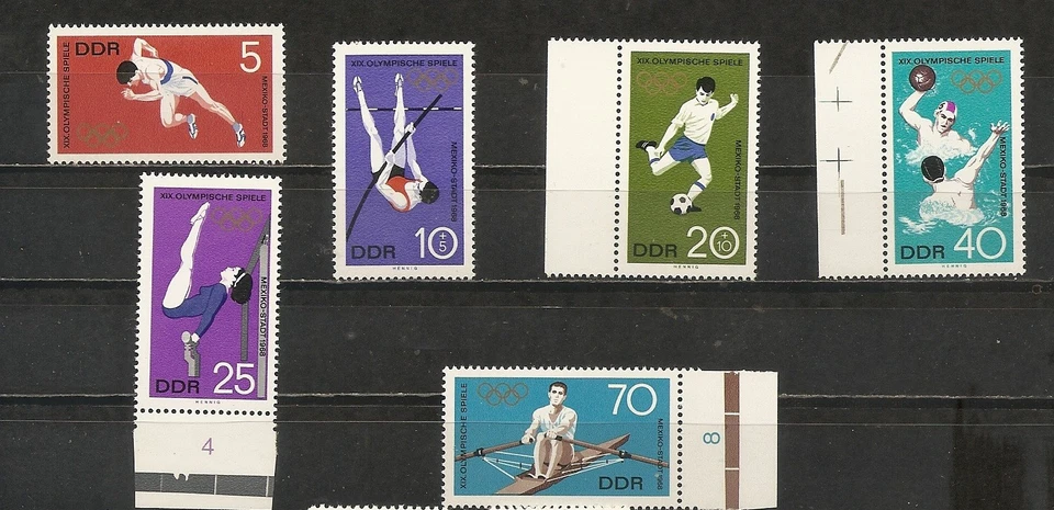 GDR 1968 19th Summer Olympic Games Mexico City MNH Scott#1043-1046,B149-B150 - Image 1 of 1