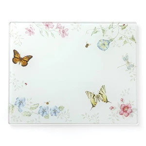 Butterfly Meadow Large Glass Cutting Board, 2.95 LB, Multi - Picture 1 of 8