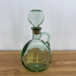 Vintage Old Fitzgerald Bourbon Whiskey Glass Decanter "Old Ironsides" w Stopper - Picture 1 of 6