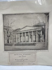 Don Swann Edizione Limitata Acquaforte Originale: The Medical School, U of MD A-38/300 - Foto 1 di 10