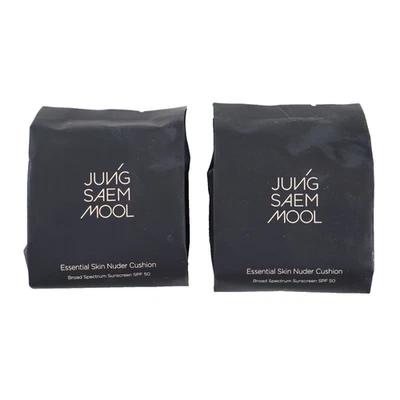 2 PACK Jung Saem Mool Essential Skin Nuder Cushion Refill, #19 Light 14G Each - Image 1 of 4