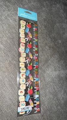 ¡¡Raro!! Pegatinas dimensionales Jolee's Boutique ~ bordes de regreso a la escuela (largas)  Foto 1 de 2