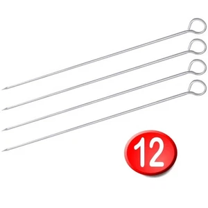 Brochetas de carne de acero inoxidable barbacoa kebab verduras parrilla palitos cocina barbacoa - Imagen 1 de 5