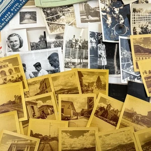 Lot of 60+ Vintage Photos | Sepia & Black White Snapshots Old Travel Ephemera - Bild 1 von 8