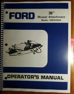 Ford 38" Side Discharge Rotary Mower 09GN3699 1987 Owner Operator Manual SE4554 - Image 1 of 4